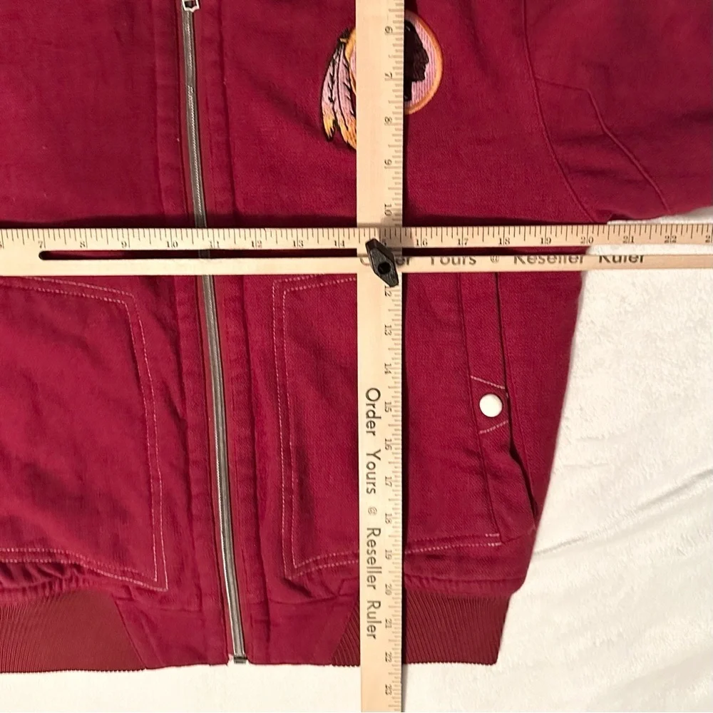 Rare Vintage Washington Redskins Kids L/XL Stadium Bomber Jacket Coat Sherpa
